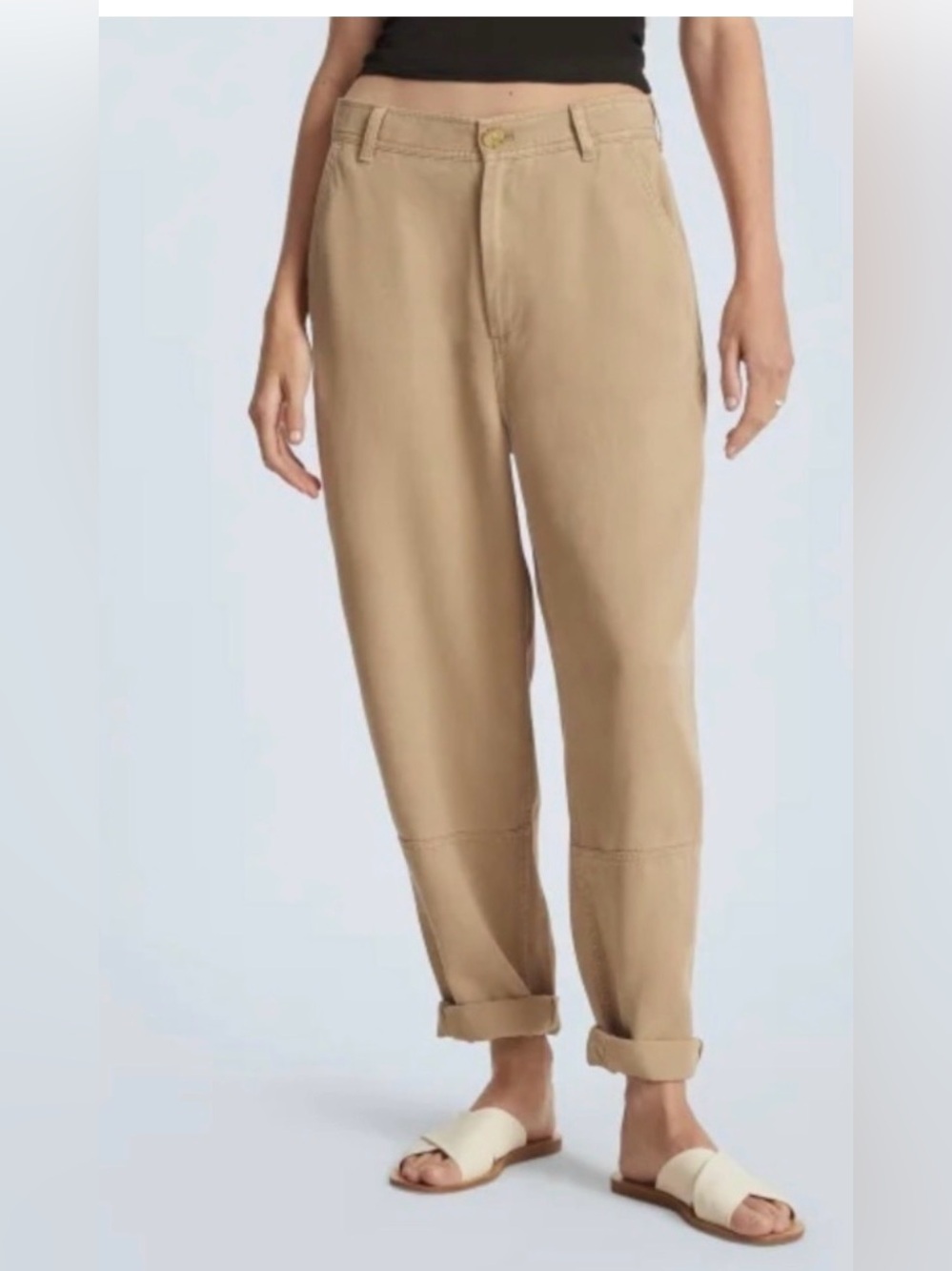 Everlane Relaxed Tencel Chino Pant Khaki , size 12